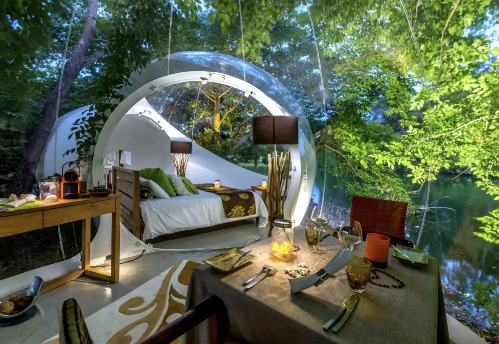 clear inflatable bubble tent