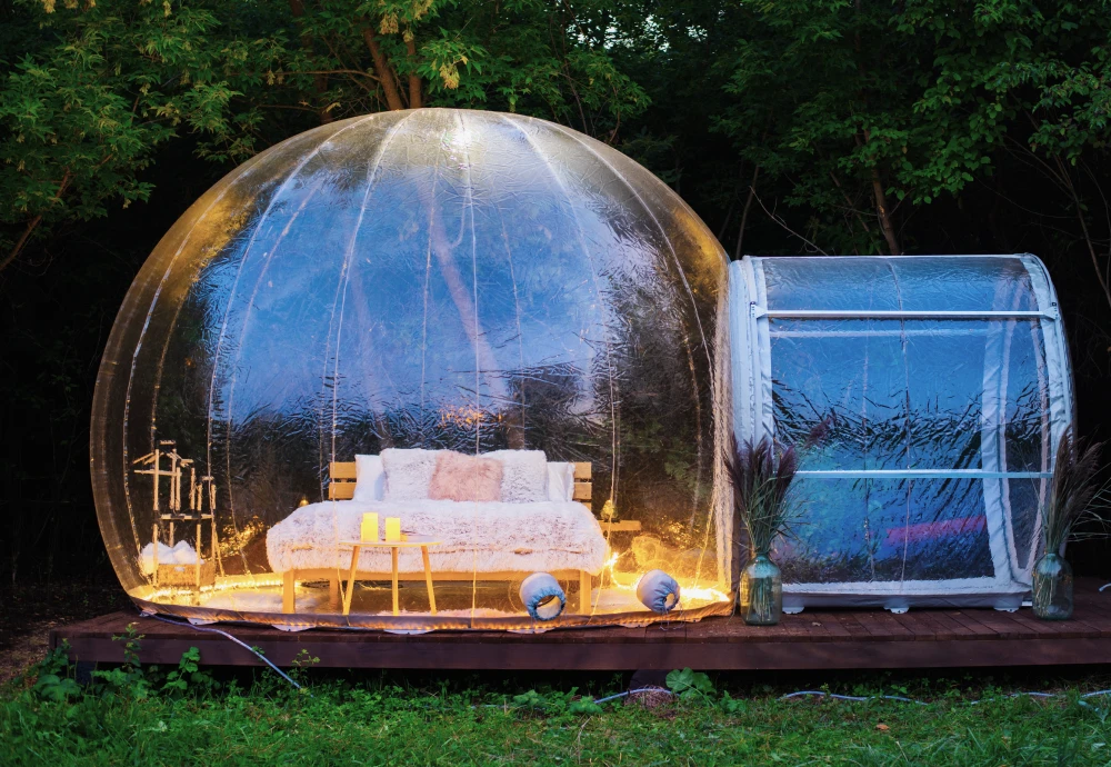 inflatable crystal bubble tent